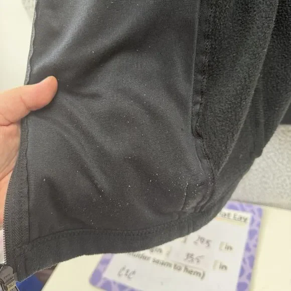 (Hole)Columbia Full Zip Black Fleece Jacket Women’s Top 1X Zipper Pockets - Picture 9 of 10